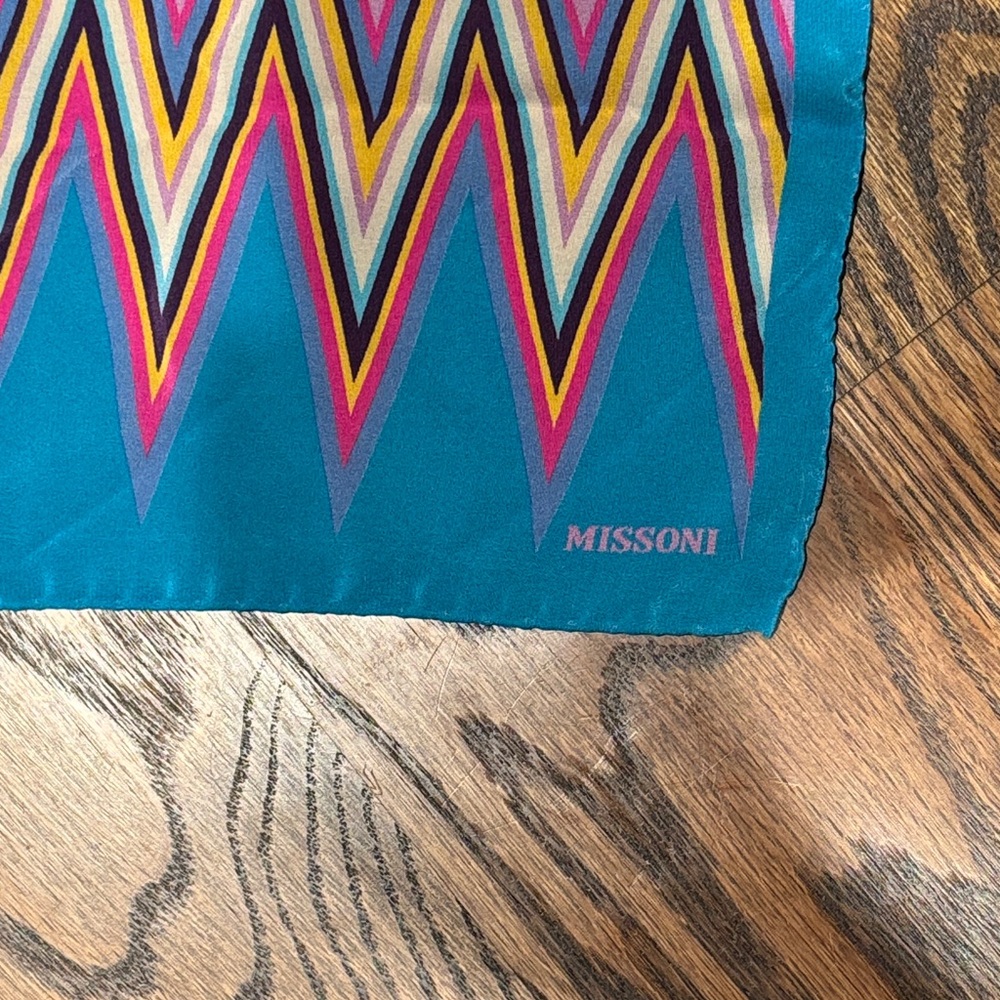 Missoni Multicolor Zigzag Pattern Scarf - image 2
